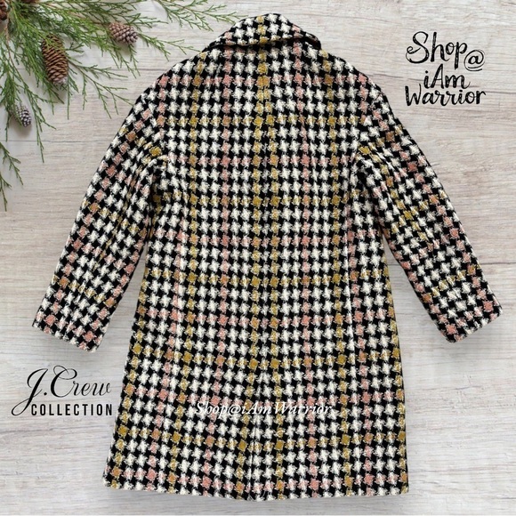 J.Crew Collection large check houndstooth double breasted coat *shop@iamwarrior - Picture 11 of 16
